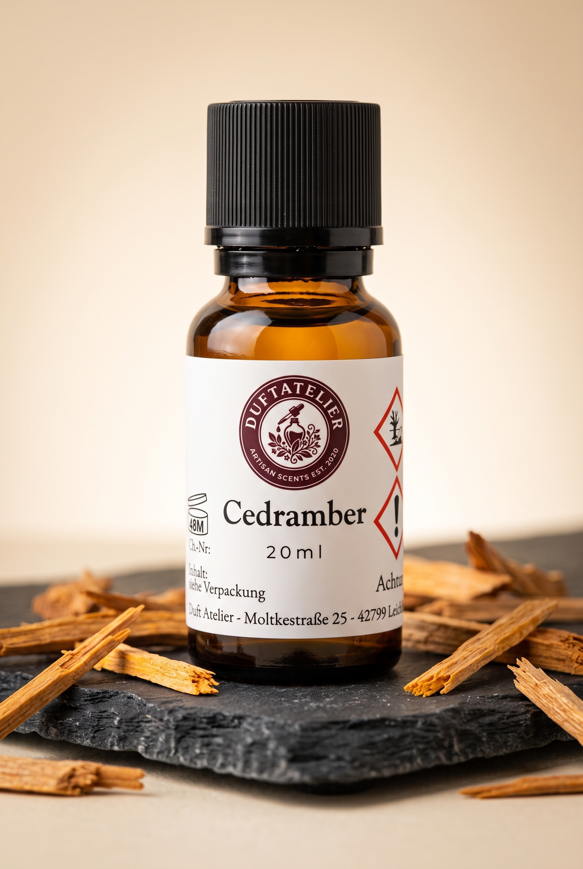 Cedramber – 20ml Braunglasflasche Duftatelier