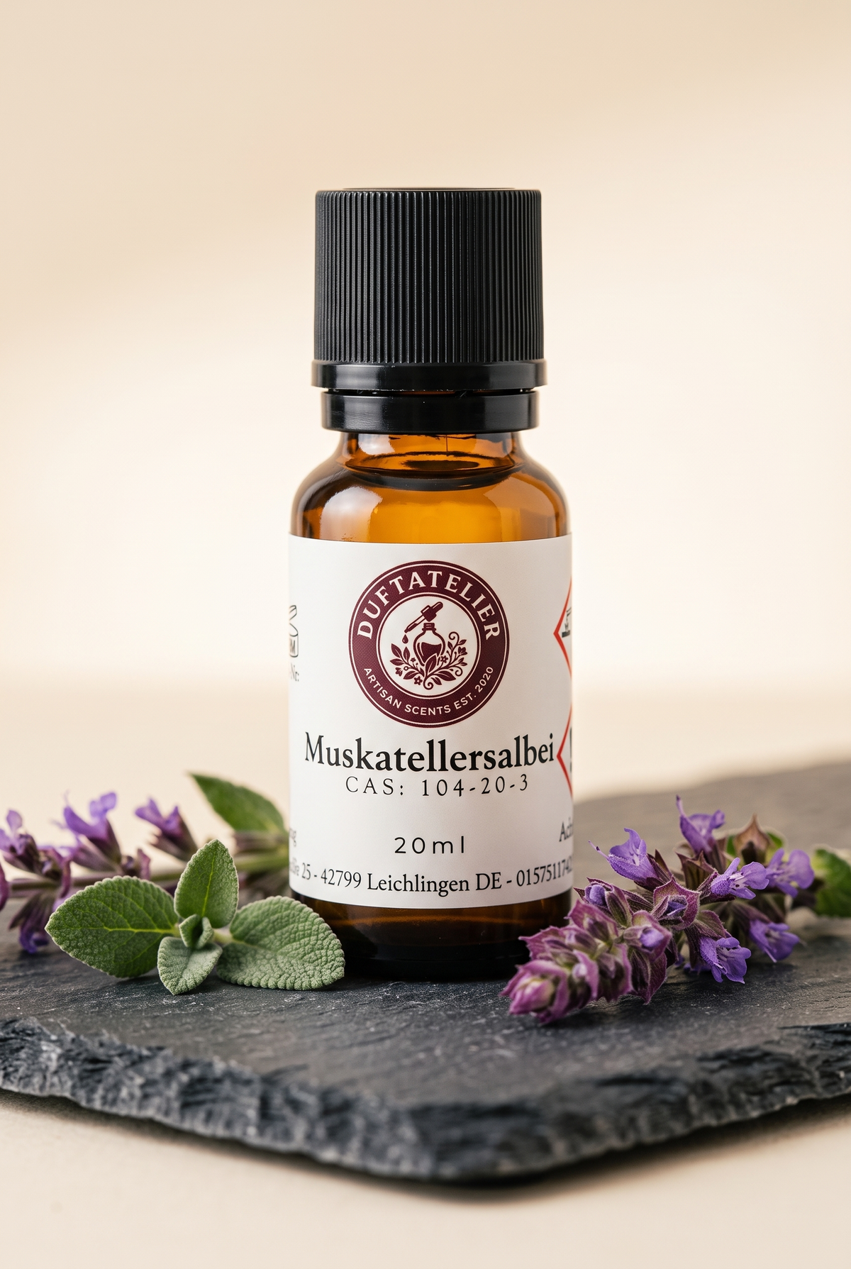 Clary Sage Oil (Muskatellersalbei) – 20ml Braunglasflasche Duftatelier