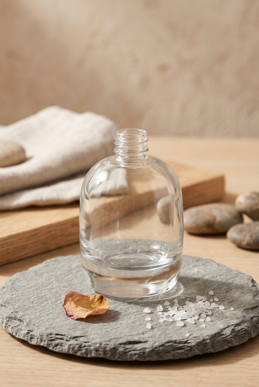 Parfumflakon Cosy 30 ml leer – runder Glasflakon FEA15